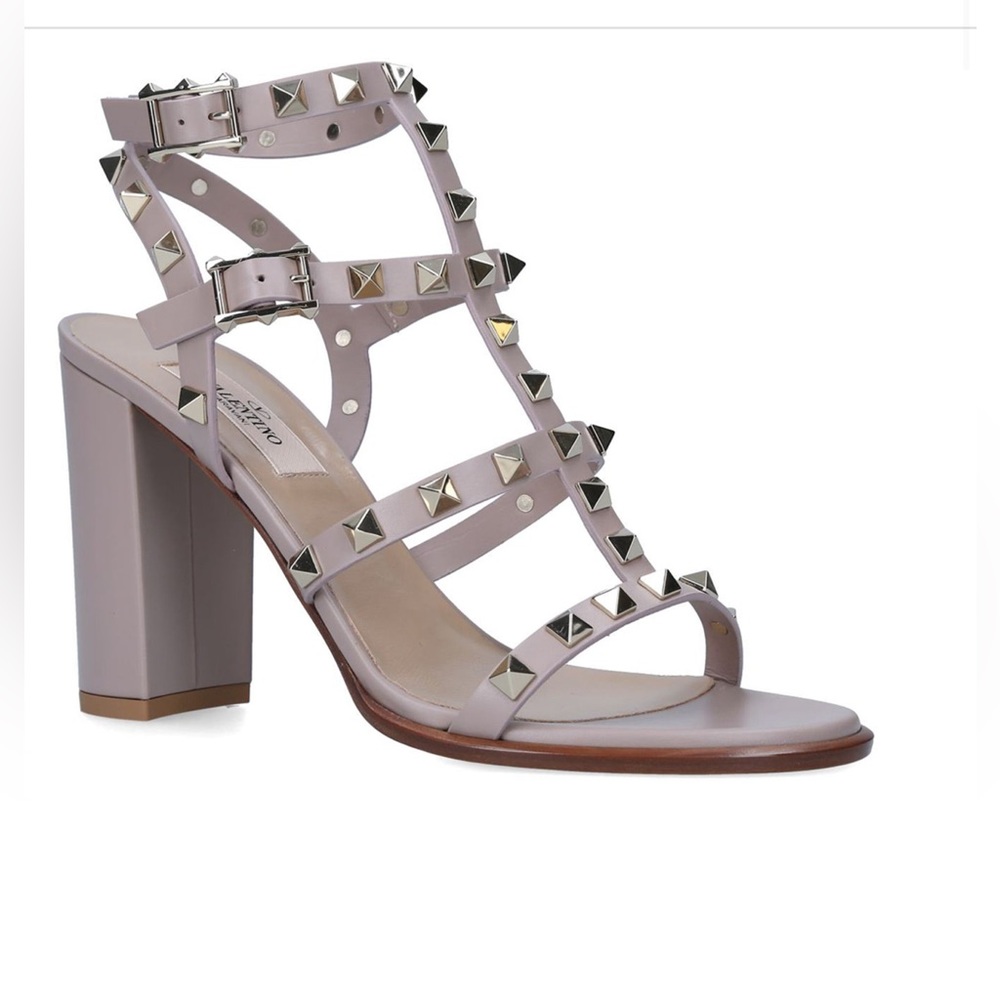 Valentino Rock Stud Block Heel Sandal